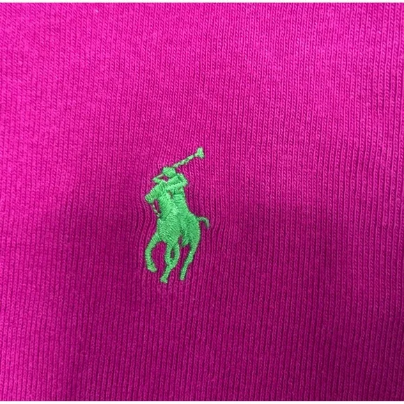 Ralph Lauren Sport Magenta Long Sleeve Crew Neck T Shirt Pony Logo Size M - Picture 10 of 12